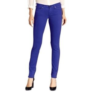 AG Jeans Stilt Cigarette Skinny Jeans Cobalt Blue